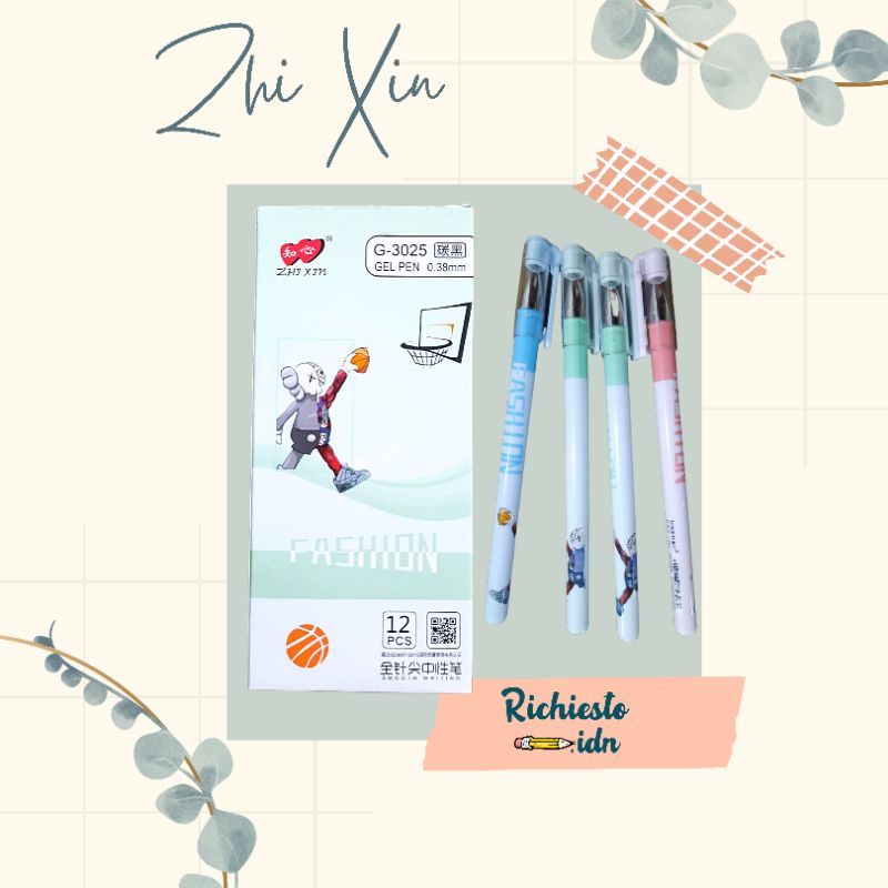 (PCS)Pulpen Zhi Xin/Zhixin/Karakter/Gel Pen/Pena Lovein