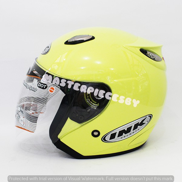 HM-1370 Helm Ink Centro Jet Light Yellow / Kuning Murah