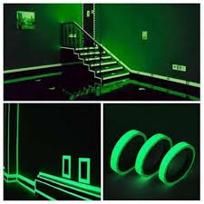 (BISA COD) Lakban Isolasi Glow in the Dark 10 Meter Lakban Menyala Otomatis Saat Gelap Dekorasi Indoor Outdoor