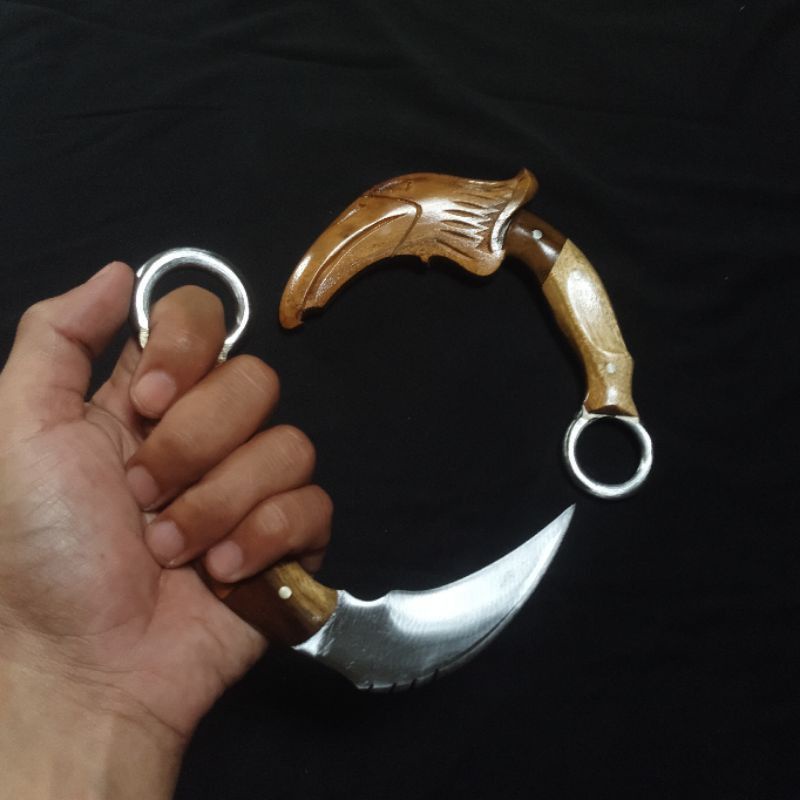 Karambit Silat Jati ukir Elang/Garuda