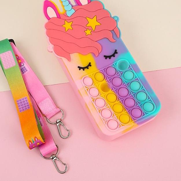 TAS POP IT UNICORN MUAT HP / TAS UNICORN UKURAN BESAR