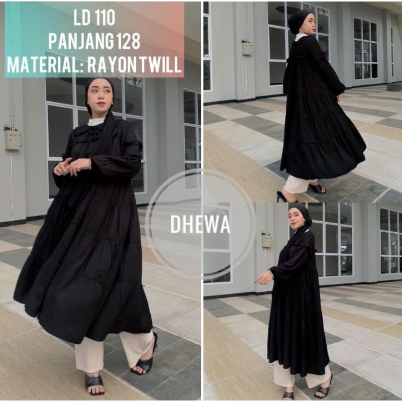 Dress Fanel By Dhewa Matt Rayon Twill Premium Super Recommended
