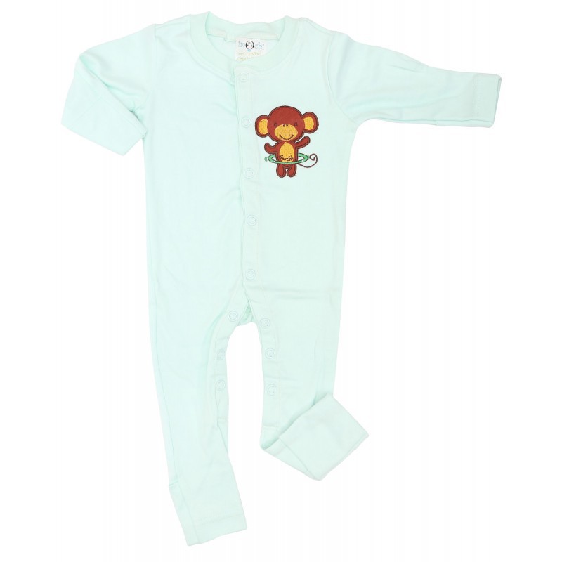 Imochi Sleepsuit Panjang - Green Monkey