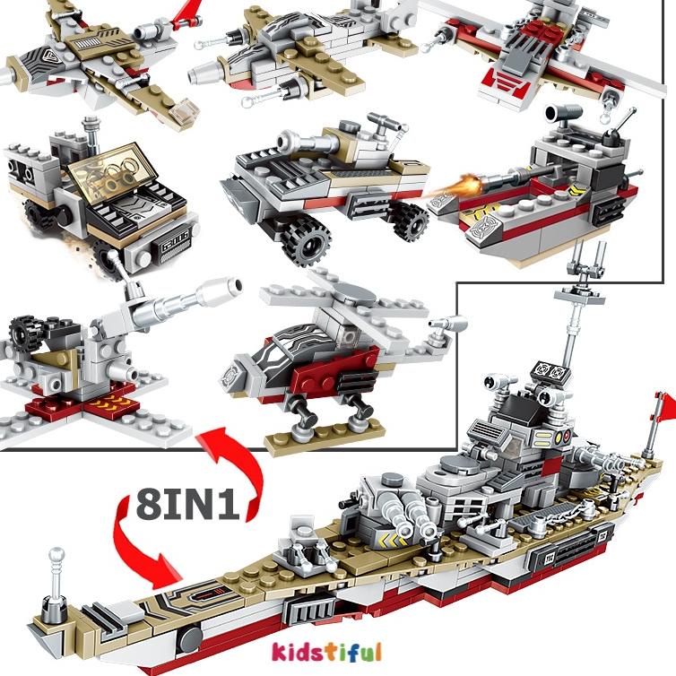 Oke Price.. 500Pcs Kapal Perang Warship Blok Mainan Lego Murah Polisi Kota Mainan Anak Laki-Laki