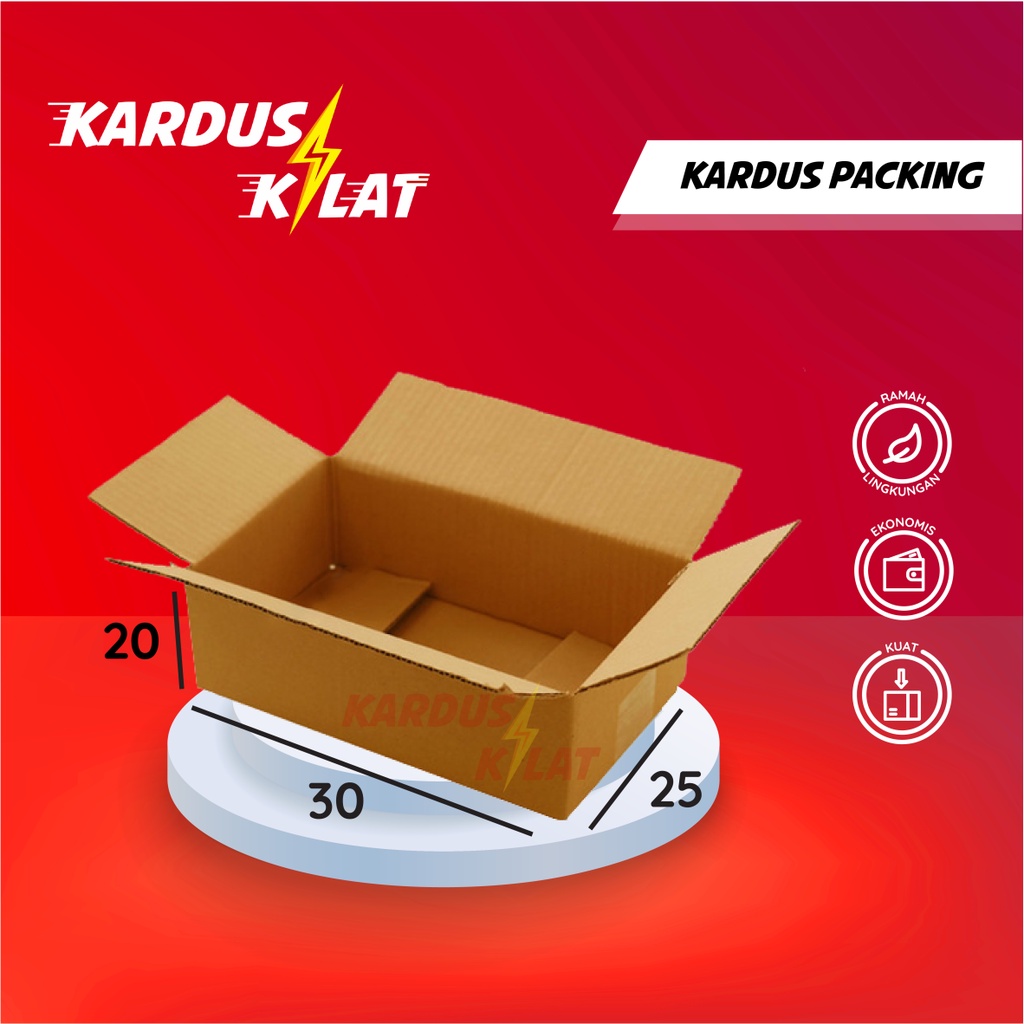 Kardus Packing 30x25x20 - Karton Box Dus Kotak Packaging Jumbo Besar Pindahan Polos Murah Baru