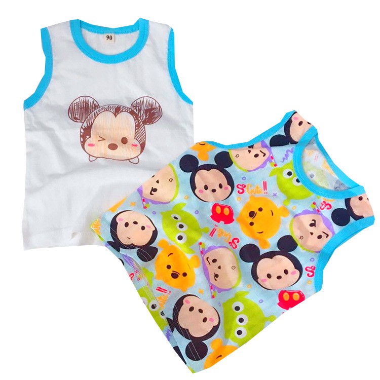 Baju Anak Singlet Tsum Tsum Minnie Mickey 1 Set