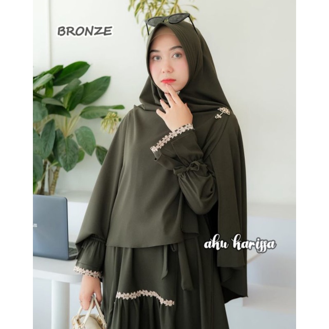 best seller gamis set hijab,gamis syari,gamis ORI AKU KARISSA / zaina set hijab