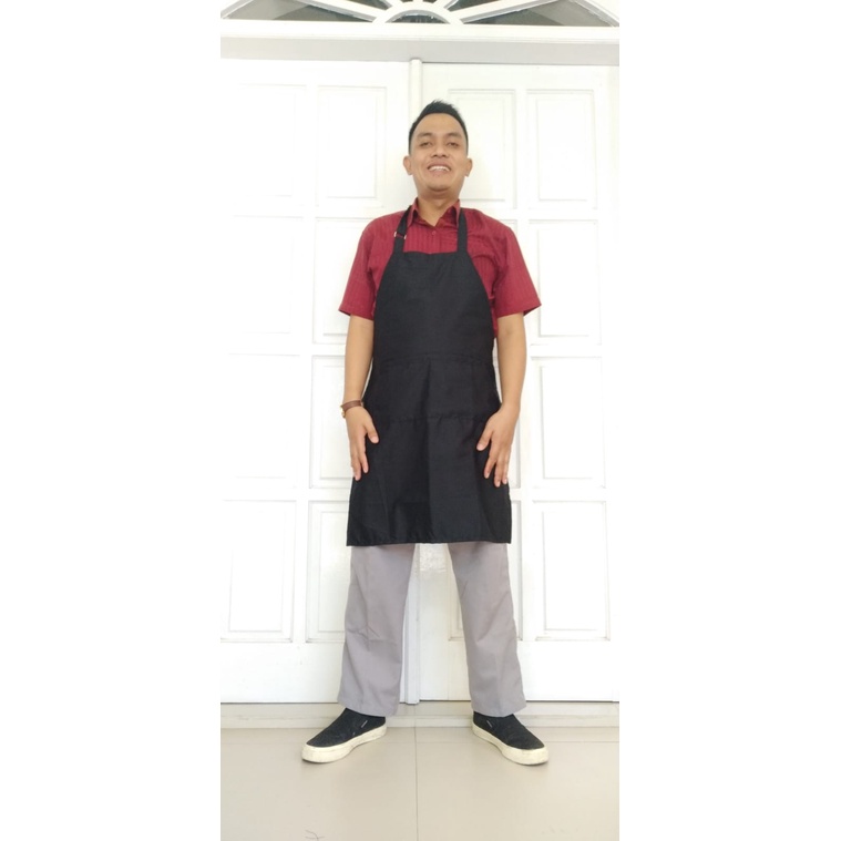 APRON Celemek Masak Drill Tebal Murah Apron Barista Chef Ready Stock Terlaris