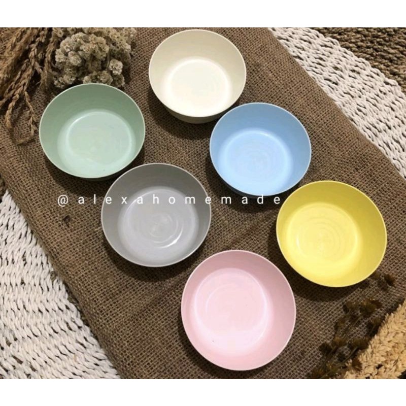 6 Pcs Mangkuk Plastik Makan Anak Bayi KALASKA / Mangkok Buah Snack Cemilan Warna Pastel BPA FREE