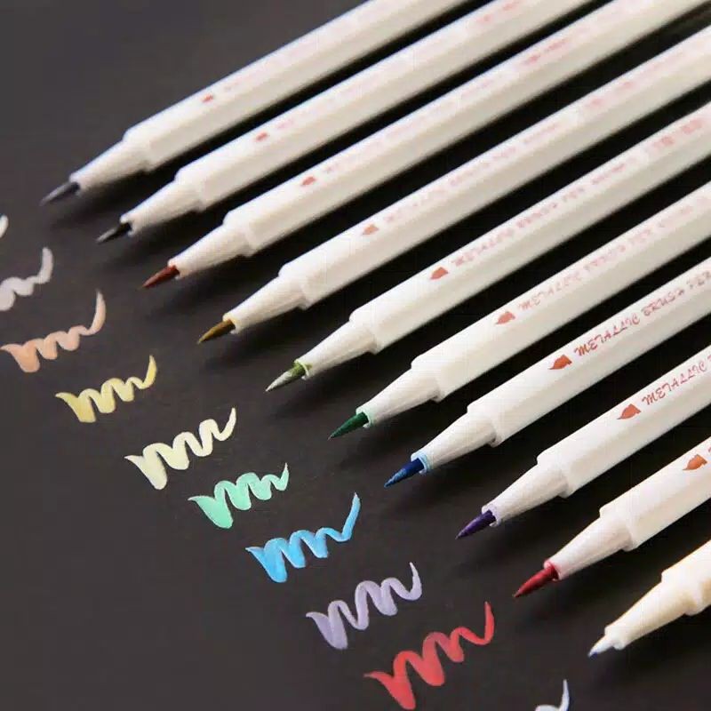 

Pen Brush Metallic untuk Menggambar / Scrapbook DIY