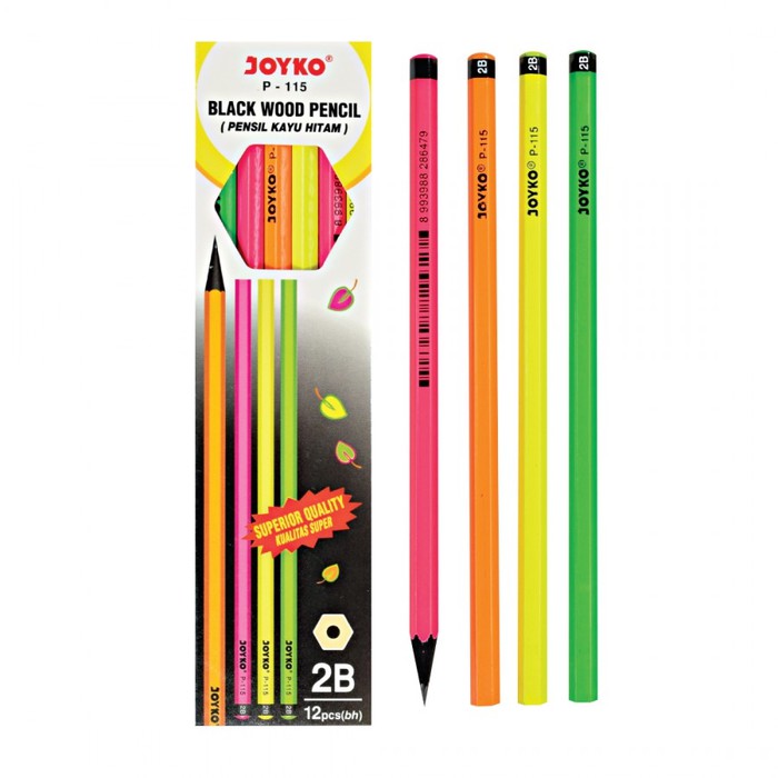 

Pensil 2B Joyko Black Wood Pencil P-115 per Lusin