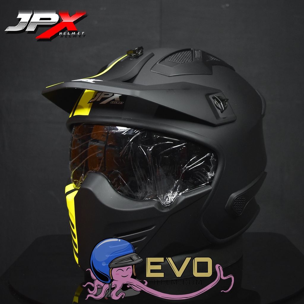 HELM JPX MX726R MOTIF R-04 MARZ SUPERBLACK ORIGINAL JPX MX 726R - ONGKIR TERMURAH 2KG