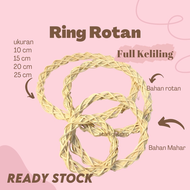 TERMURAH RING ROTAN  UNTUK HIASAN MAHAR PERNIKAHAN BAHAN  