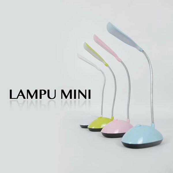 Lampu Meja Belajar Mini / Lampu Baca Lipat LED / Elastis Pakai Baterai Mudah Dibawa Penerangan Malam