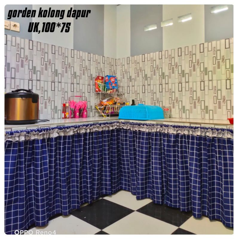 gorden kolong dapur, minimalis