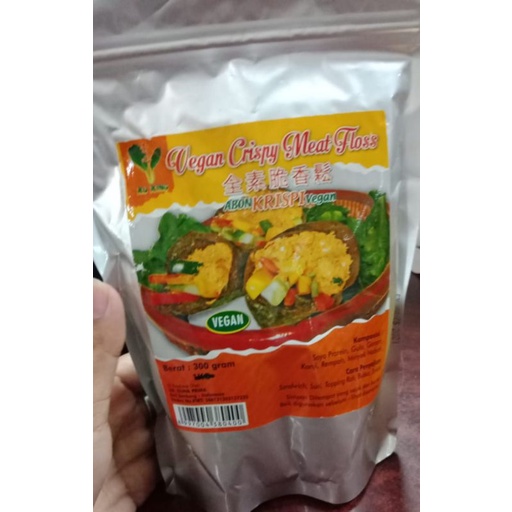 

VEGAN CRISPY MEAT FLOSS 300 GRAM PLASTIK ZIP xu xing abon krispi vegan vegetarian