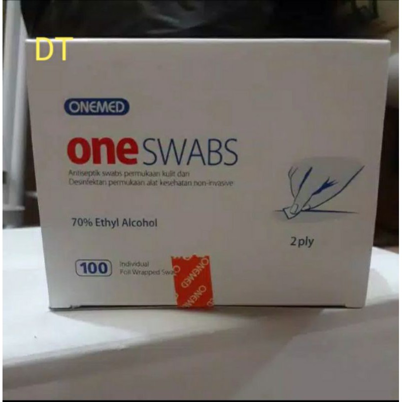 Alkohol Swabs 70% merek onemed 100 pcs / alkohol swab