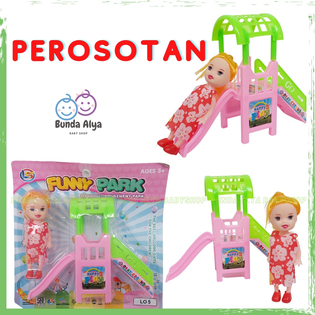 Mainan Boneka Mini Anak Lengkap Dengan Wahana Permainannya Ada Lima Pilihan Variasi Mainan dan Bonekanya Funny Park