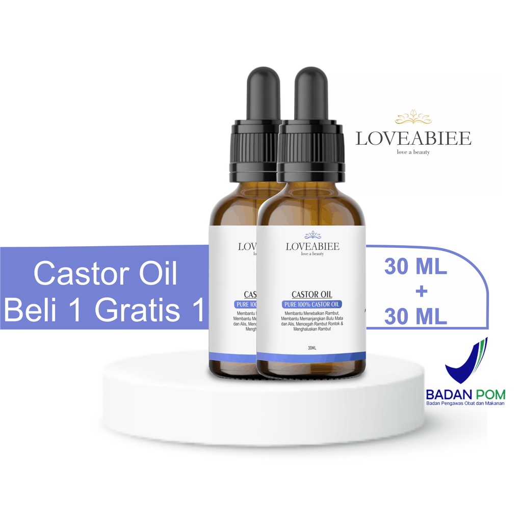 Castor oil 30 ML Beli 1 Gratis Castor oil 30 ML (Dapat 60ML) Mengatasi ketombe Menguatkan akar rambut Menebalkan rambut Mengobati jerawat, kulit terbakar Mengatasi kulit pecah-pecah Mengurangi kerutan  Mengurangi pigmentasi kulit