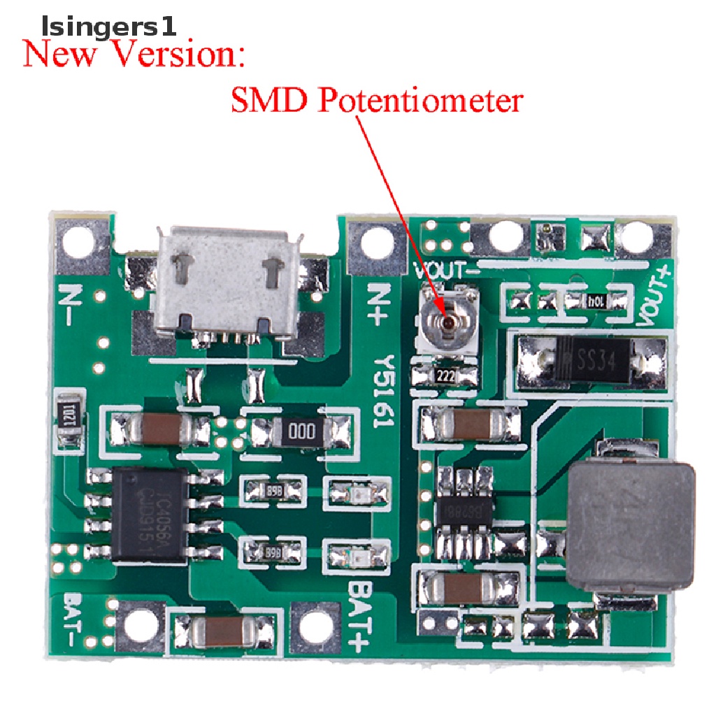 (lsingers1) Modul step up charger Baterai lithium lipo 18650 3.7V 4.2V Ke 5V 9V 12V 24V