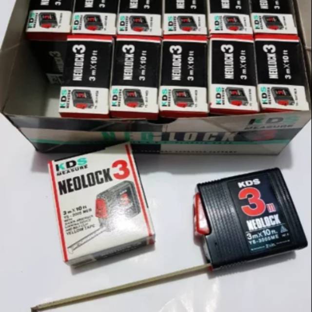 meteran  type roll ll meteran KDS MEASURE NEOLOCK 3 meter x 10 ft 1 pcs