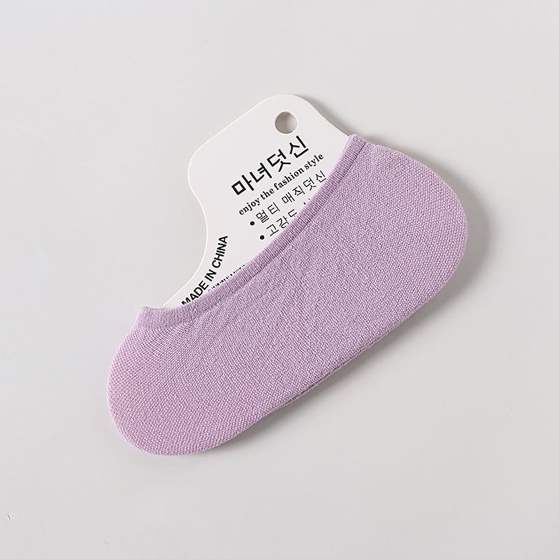 MURMURE.ID | KAOS KAKI HIDDEN SOCKS PRIA WANITA POLOS BAHAN BREATHABLE KAOSKAKI PENDEK CS037-UNGU DUSTY