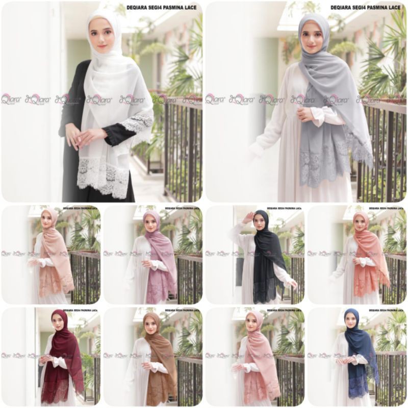 Pashmina Segi 4 Lace Ori Deqiara Hijab