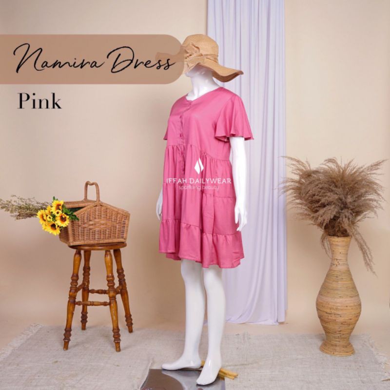 Namira Dress Pink Iffah Daily