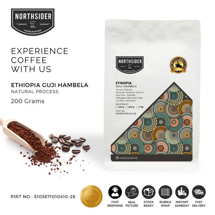 

BIJI KOPI ARABIKA ETHIOPIA GUJI HAMBELA NATURAL - 200GR NORTHSIDER -Diskon Besar