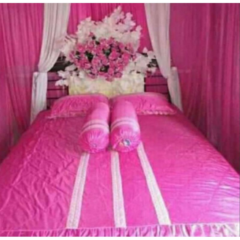 SPREI PENGANTIN 180 X 200, SEPREI PENGANTIN BARU, SEPREI PENGANTIN MEWAH, SEPREI PENGANTIN SATIN