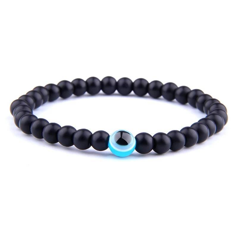 Gelang Manik-Manik Chakra Evil Eye Adjustable Untuk Pria