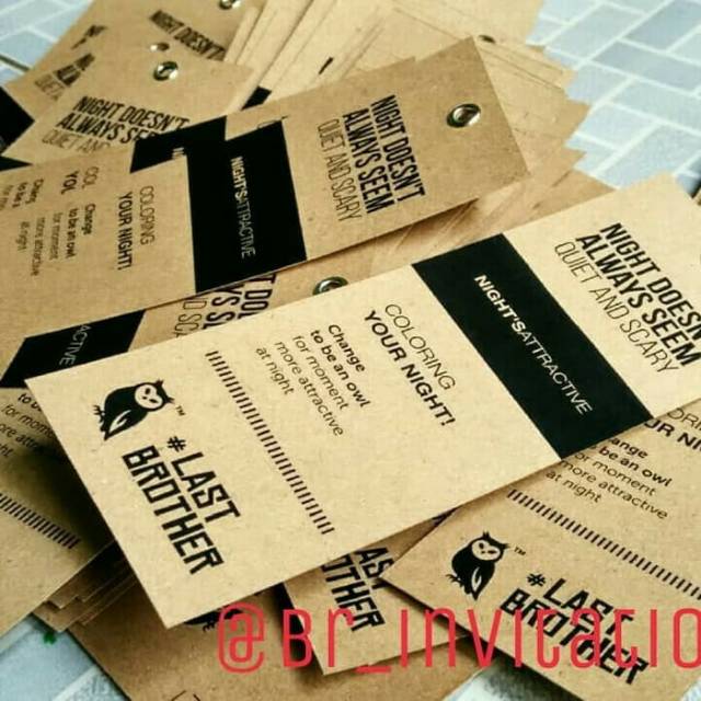 

Hang tag Paket Lengkap/label baju murah