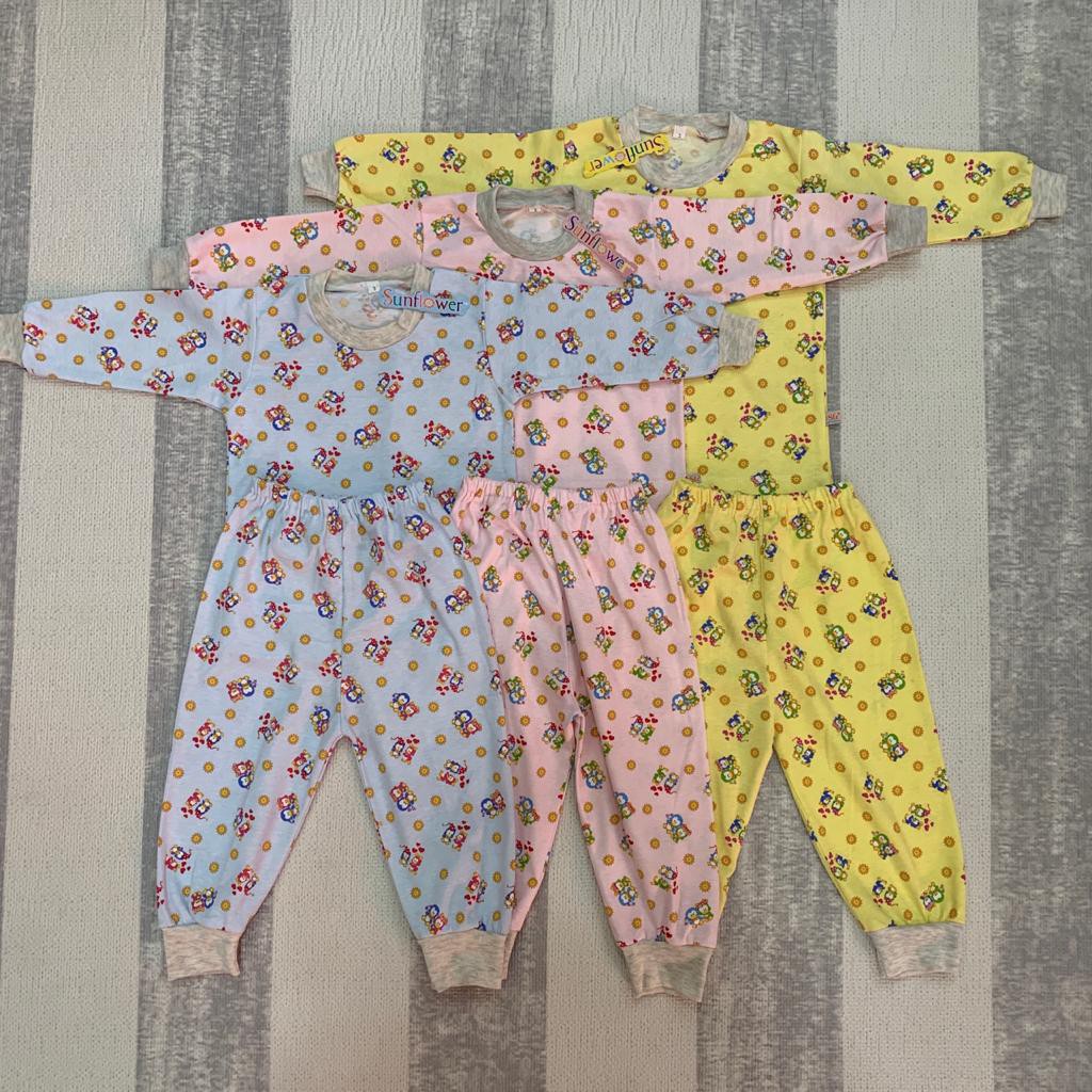 Piyama Panjang Anak Laki-Laki Setelan Oblong Katun Motif Fullprint Bergambar Unisex SATUAN