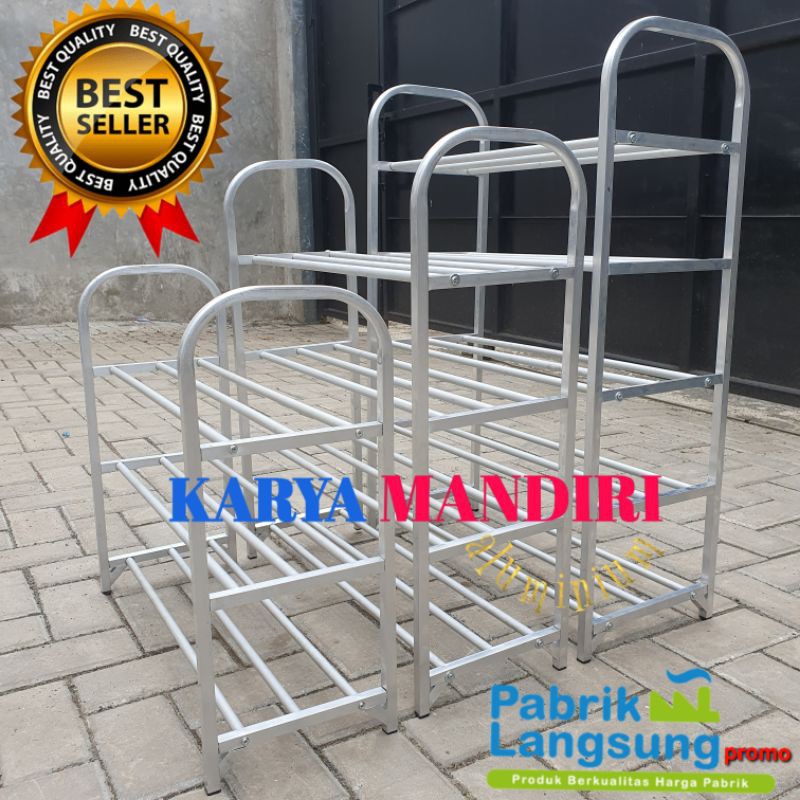 [PROMO] RAK SEPATU BAHAN ALUMINIUM BERKUALITAS 5 SUSUN,4 SUSUN,3 SUSUN