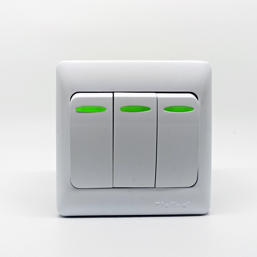 RK saklar pioline dengan indikator radium ib/ob inbow/outbow tanam/tempel dengan inbow dus kotak