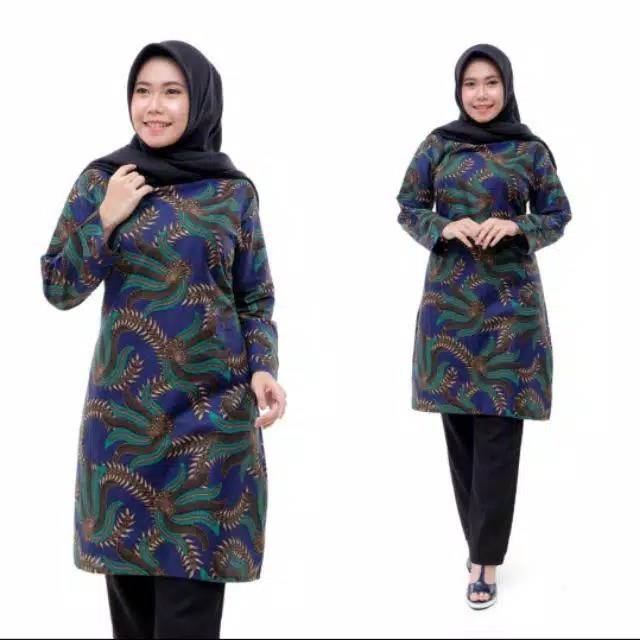 TUNIK BATIK / ATASAN BATIK WANITA / TUNIK KANTOR / TUNIK MURAH / SERAGAM BATIK / TUNIK MODERN /TUNIK