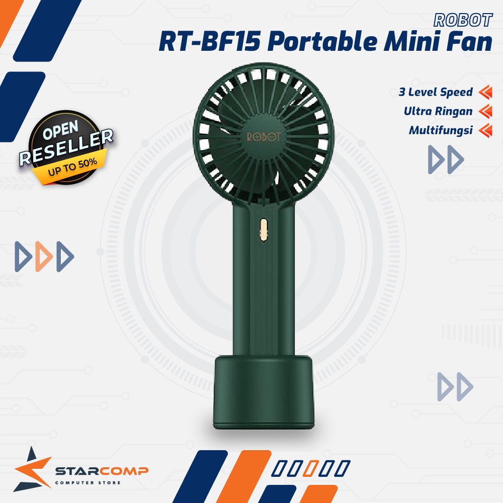 KIPAS ANGIN PORTABLE MULTIFUNGSI ROBOT RT-BF15 MINI FAN GARANSI