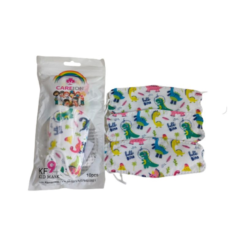 Masker Anak KF94 WARNA &amp; MOTIF CAREION