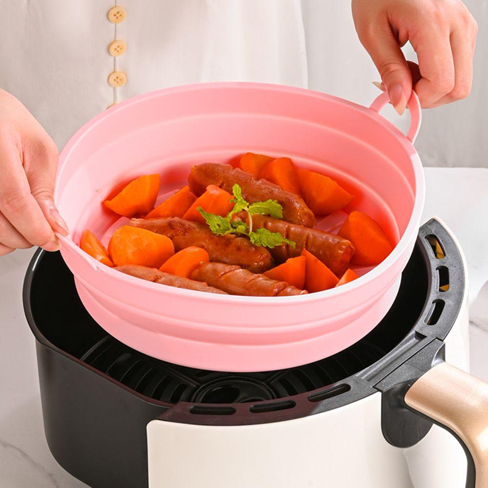 R-FLOWER Panci Silikon Lipat Pengganti Memasak Reusable AirFryer Aksesoris Baking Basket