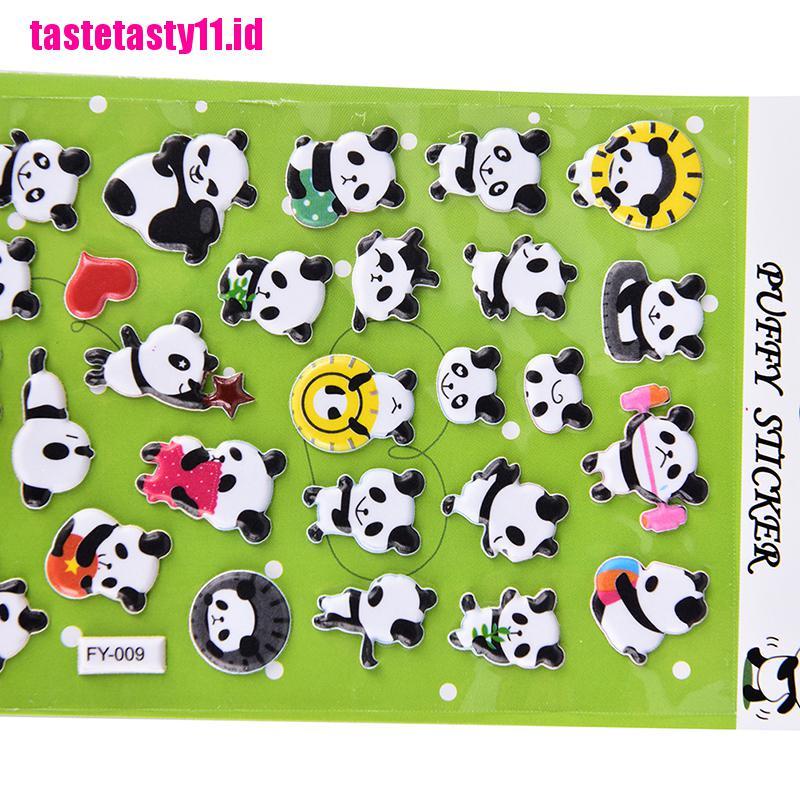 【TTID】3D DIY Cute Panda Diary Album Scrapbooking Memo Pad Bubble Sticker Decora