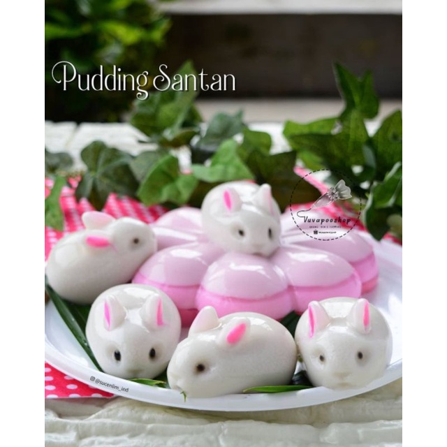Cetakan Silikon Kelinci isi 6 Silicone Bunny Cetakan Puding Kelinci Cetakan Puding Bunny