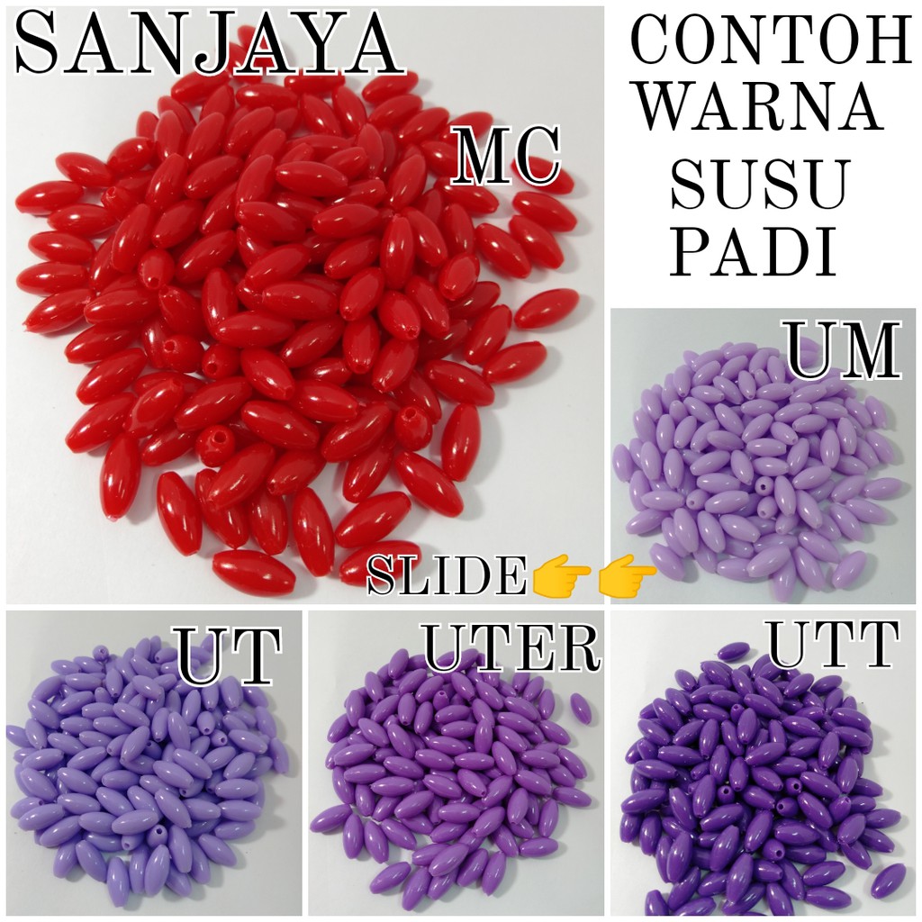 MANIK SUSU / MOTE SUSU / MANIK PADI / MOTE PADI / MANIK SUSU PADI POLOS / MOTE SUSU PADI POLOS 6X12