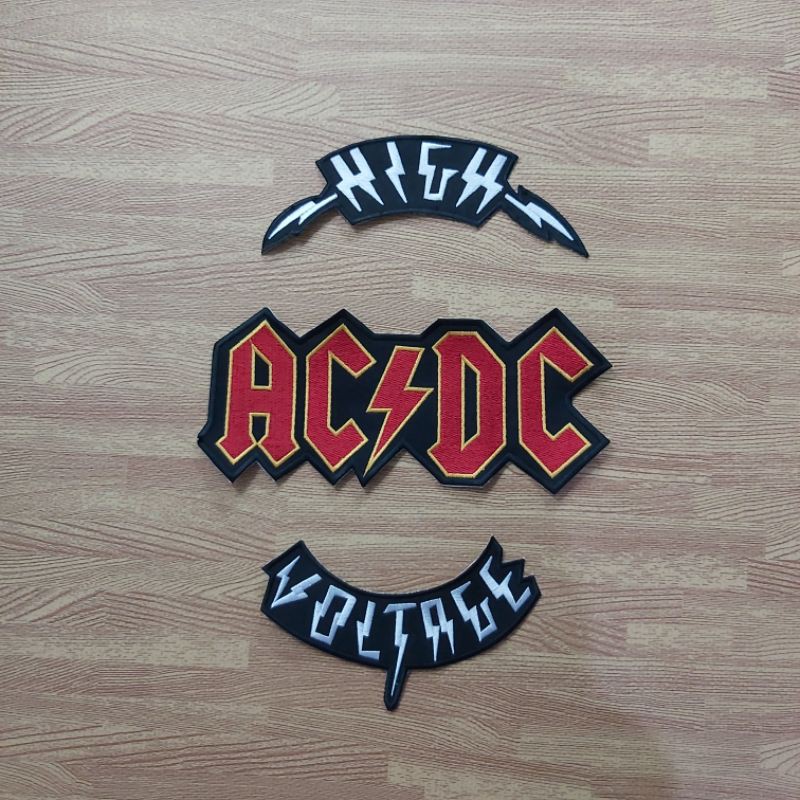 BACKPATCH BORDIR 1 SET ACDC BIG SIZE BEST QUALITY PREMIUM