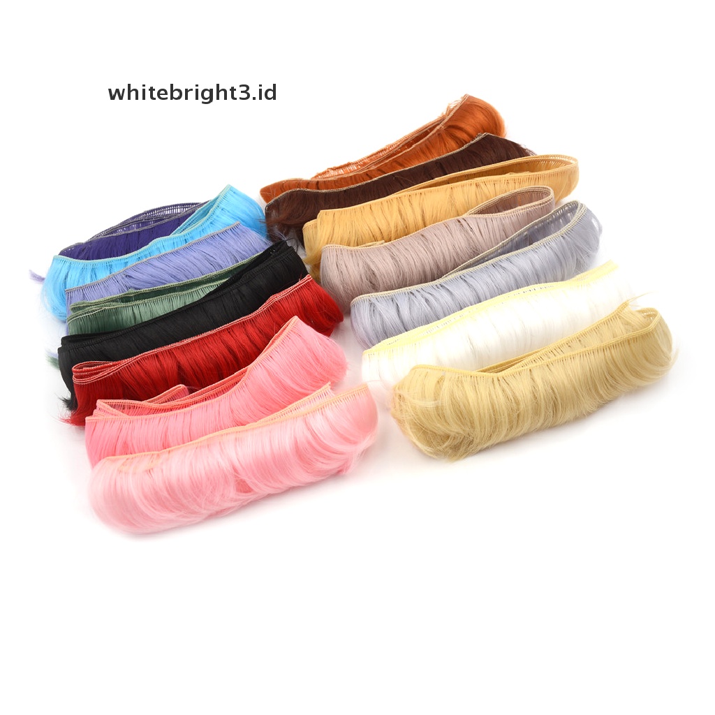 (whitebright3.id) Wig / Rambut Palsu handmade DIY Panjang 5cm Untuk Boneka BJD SD