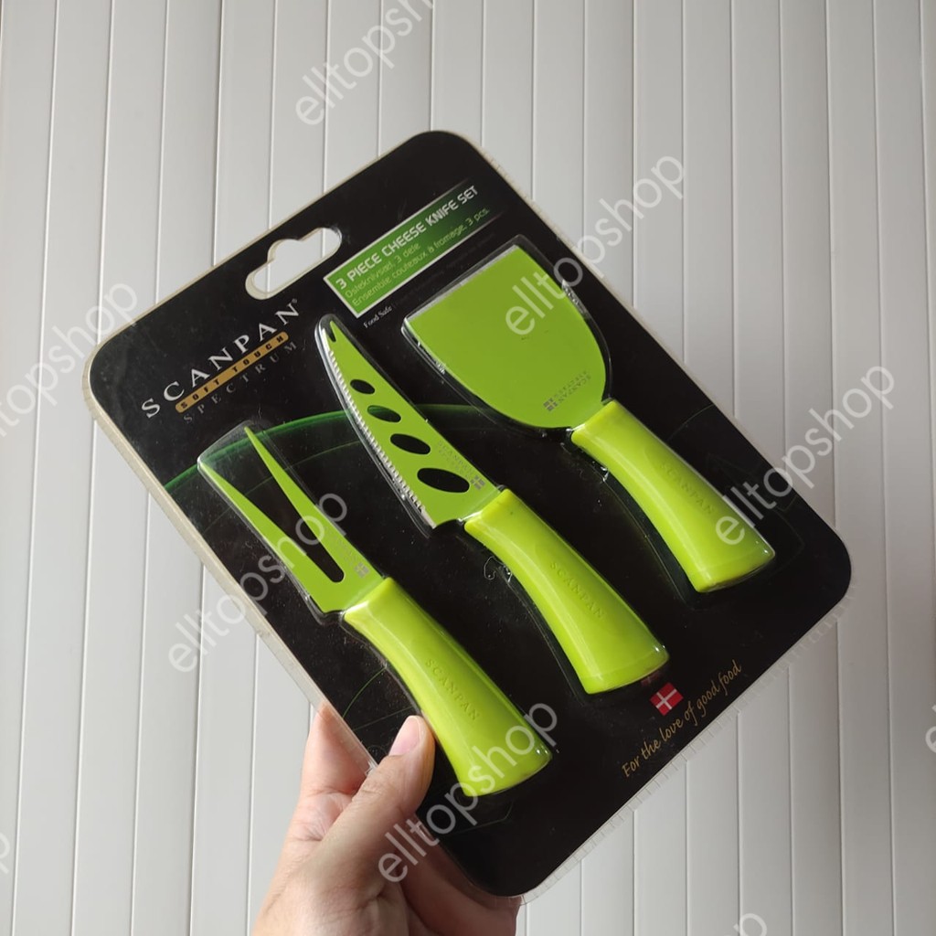 PISAU KEJU SET SCANPAN MULTIFUNGSI ISI 3 PCS CHEESE KNIFE SET SPECTRUM