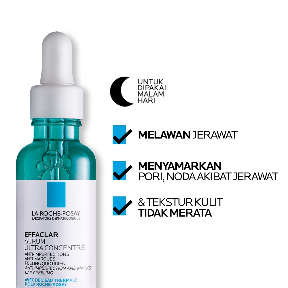 La Roche Posay Effaclar Salicylic Acid Serum 30ml - Serum Wajah Kulit Jerawat/ Berminyak-1