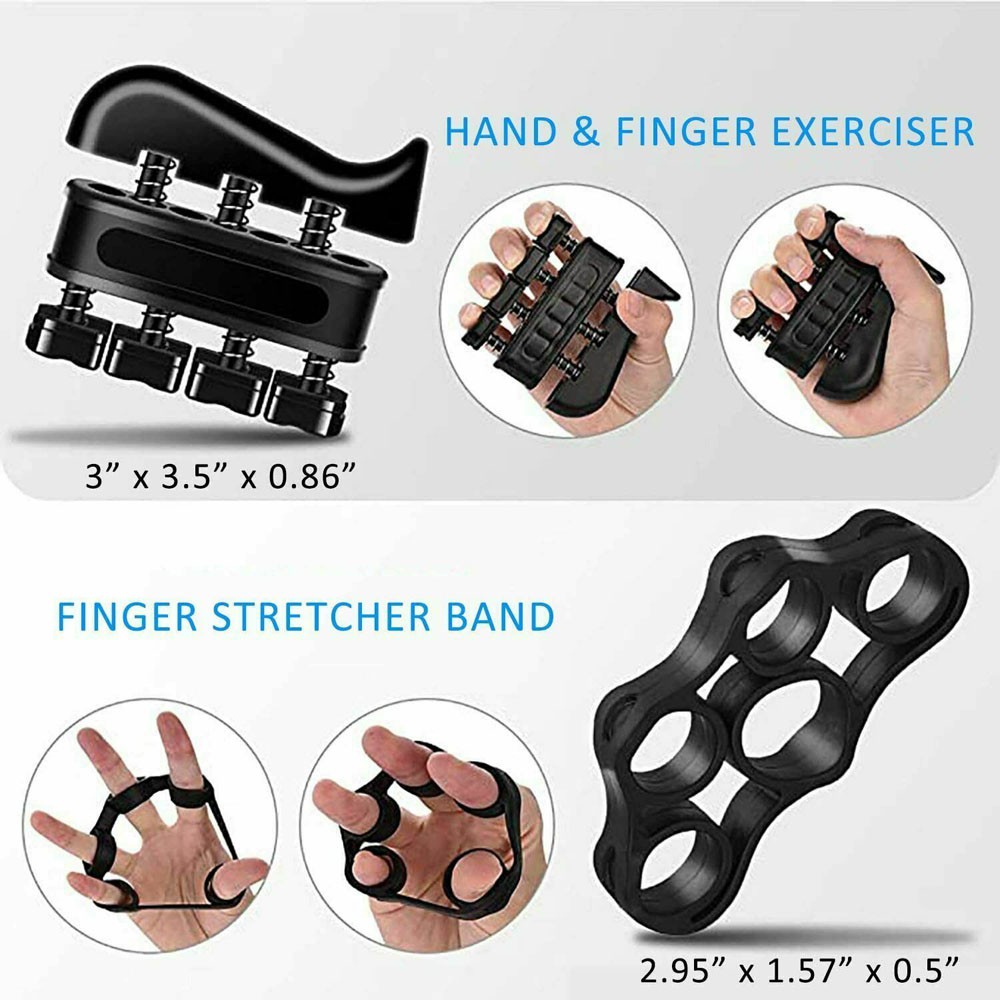 Quinton 6pcs / Set Alat Latihan Kekuatan Genggaman Tangan / Otot Lengan Bawah / Jari Adjustable Multi Warna