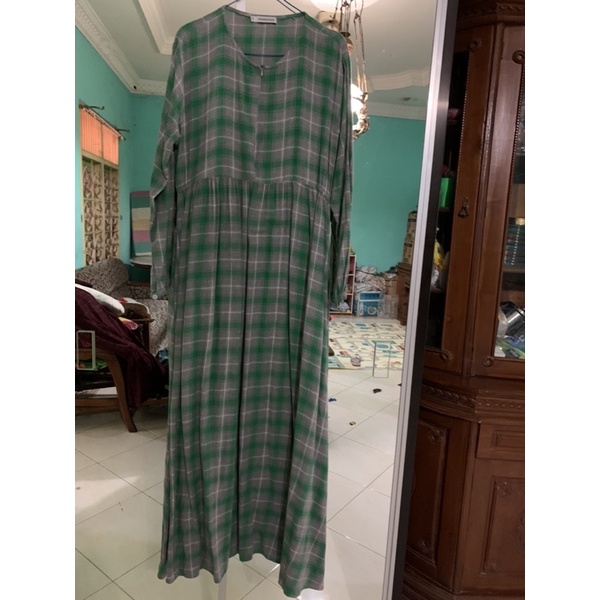 preloved || gamis flanel hijab kayunie