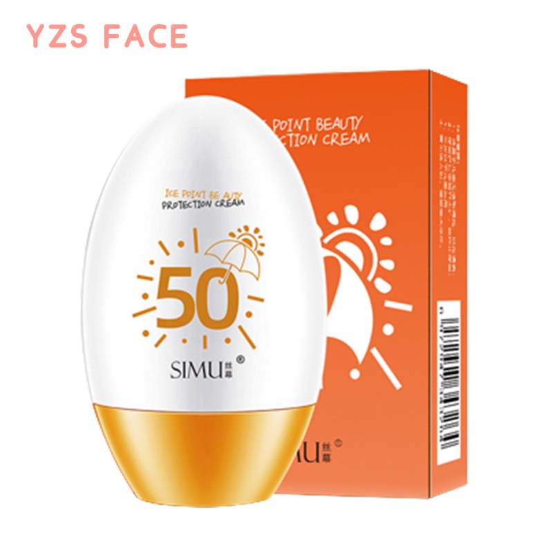 100% YZS SIMU UV Anti-UV Shield Sunscreen Tabir Surya Perisai Pemutih Pelembab Perlindungan Tinggi SPF50+++ Pelembab wanita skincare Sunblock