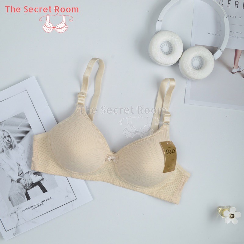 TALLY BRA BH 6328 | CUP B | TANPA KAWAT | KAIT 2 | BUSA TIPIS | 34-38